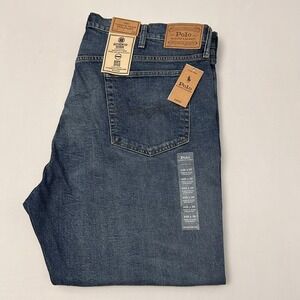 NEW Polo Ralph Lauren Varick Slim Straight Jeans Blue Classic Denim Men's 44Bx30